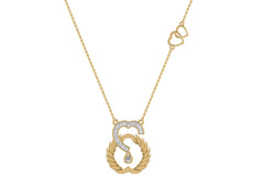 Infinity Heart Natural Diamond Necklace in 18K Gold