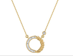 Eternal Grace Natural Diamond Necklace in 18K Gold