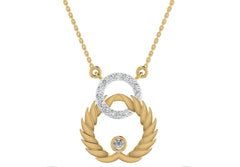 Circle of Triumph Natural Diamond Necklace in 18K Gold