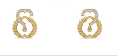 Infinity Heart Natural Diamonds Earrings in 18K Gold