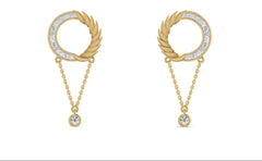 Eternal Grace Natural Diamond Earrings in 18K Gold