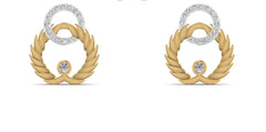 Circle of Triumph Natural Diamond Earrings in 18K Gold