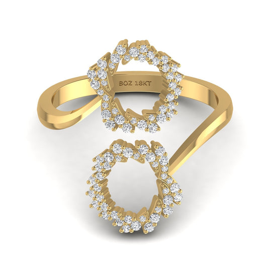 Boz Forever cuff Diamond Ring in 18K Gold