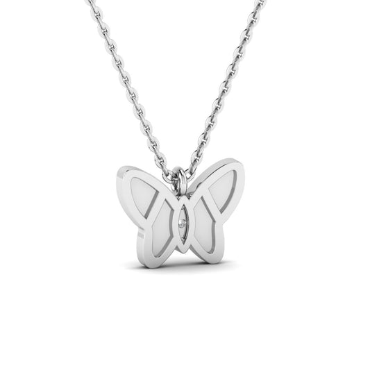 Flutura Butterfly Natural Diamond Necklace in 18K Gold