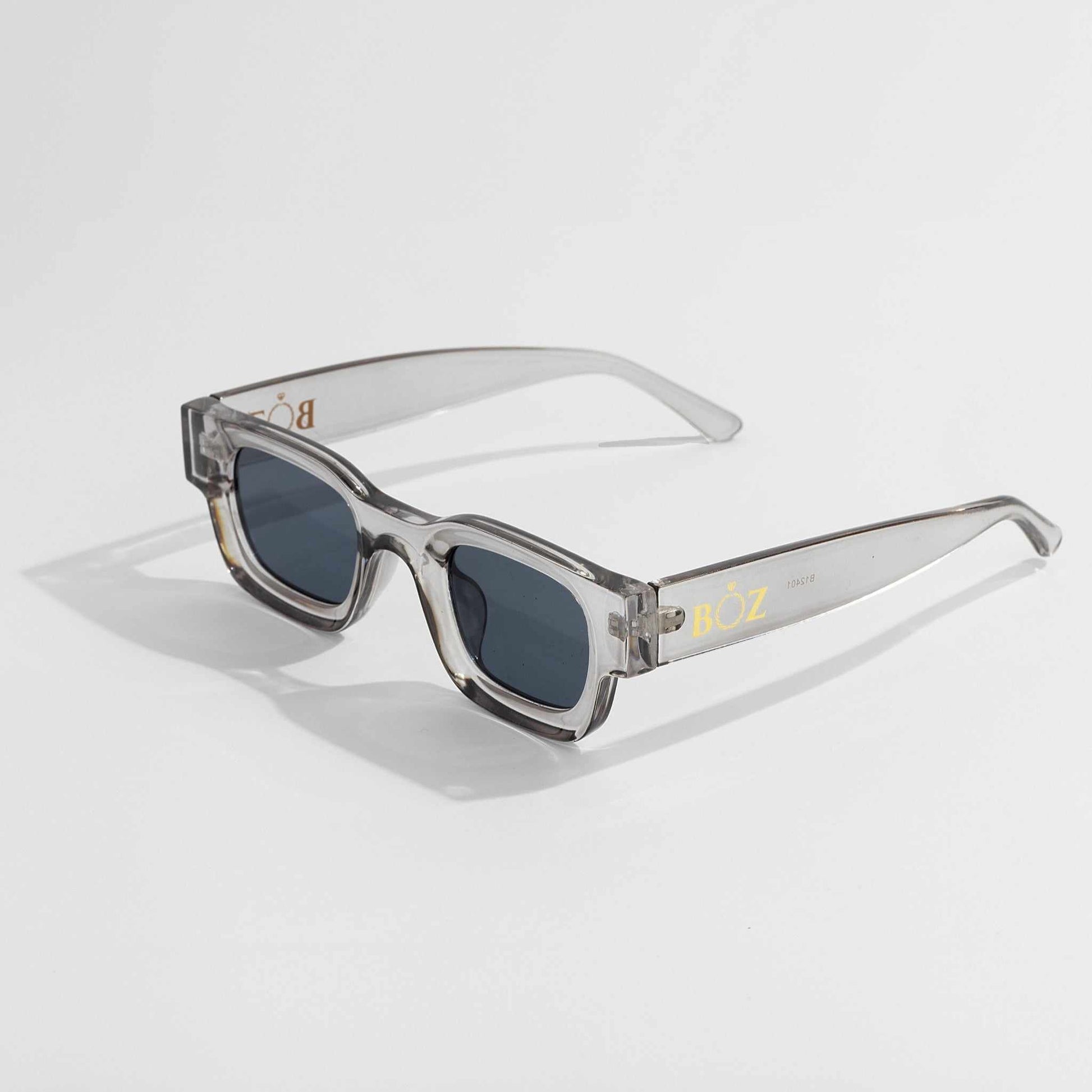 BOZ Visionary Sunglasses with high-definition UV400 lenses and sleek transparent frame