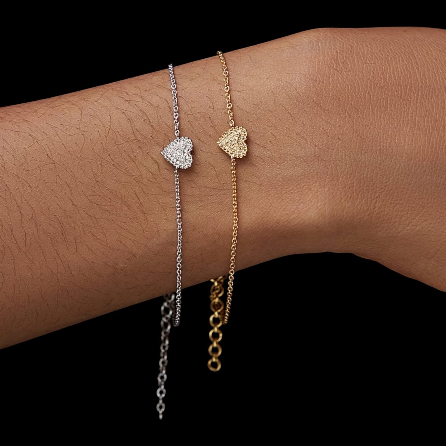 Ava Heart Diamond Bracelet in 18KT Gold