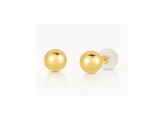 Gold Ball Studs in 18K Gold